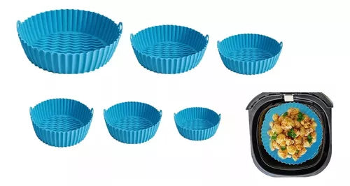 Set X6 Bandeja De Silicona Para Airfryer
